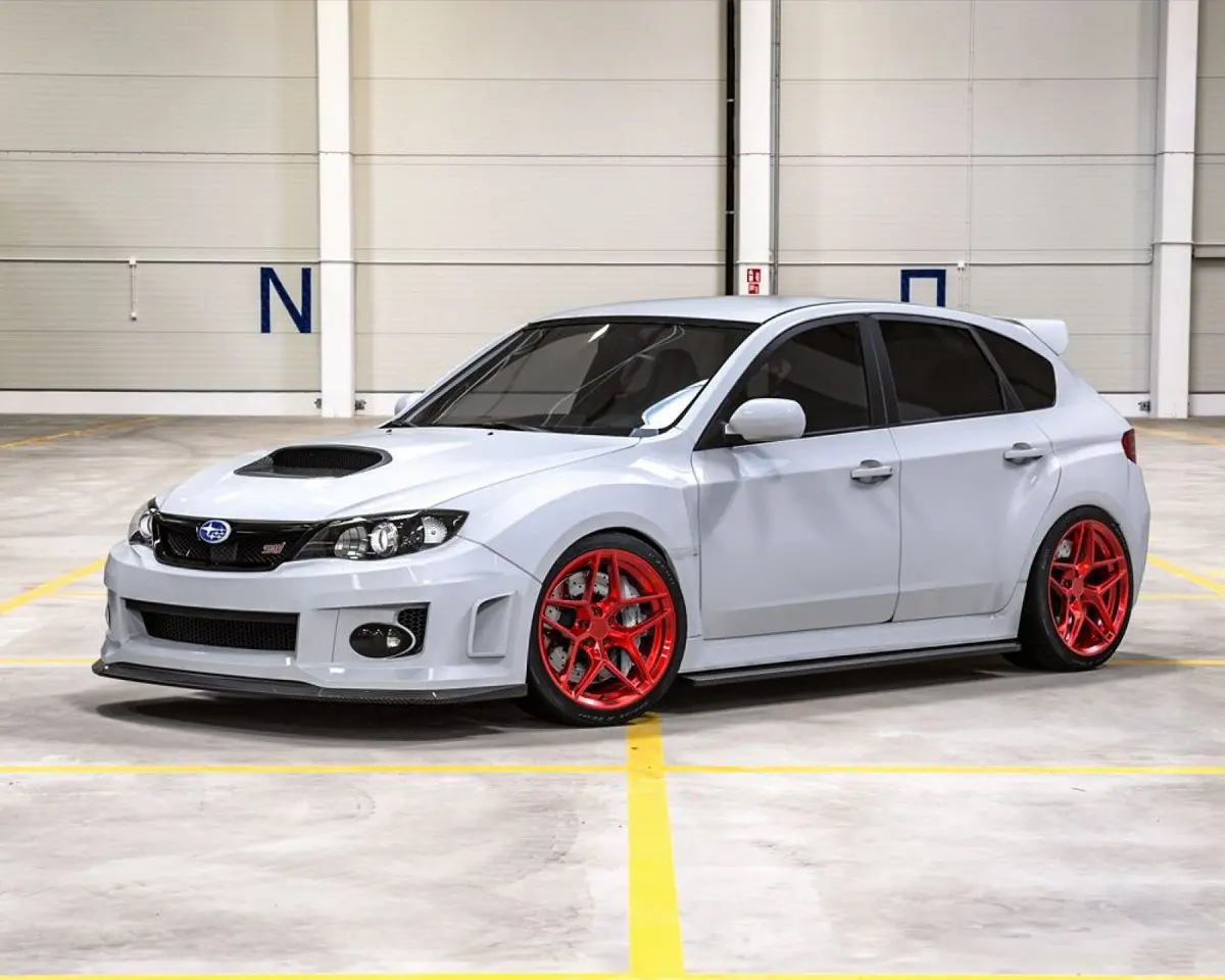 Vr Forged D04 Wheel Package Subaru Wrx Sti 18X9.5 Brushed Red 1