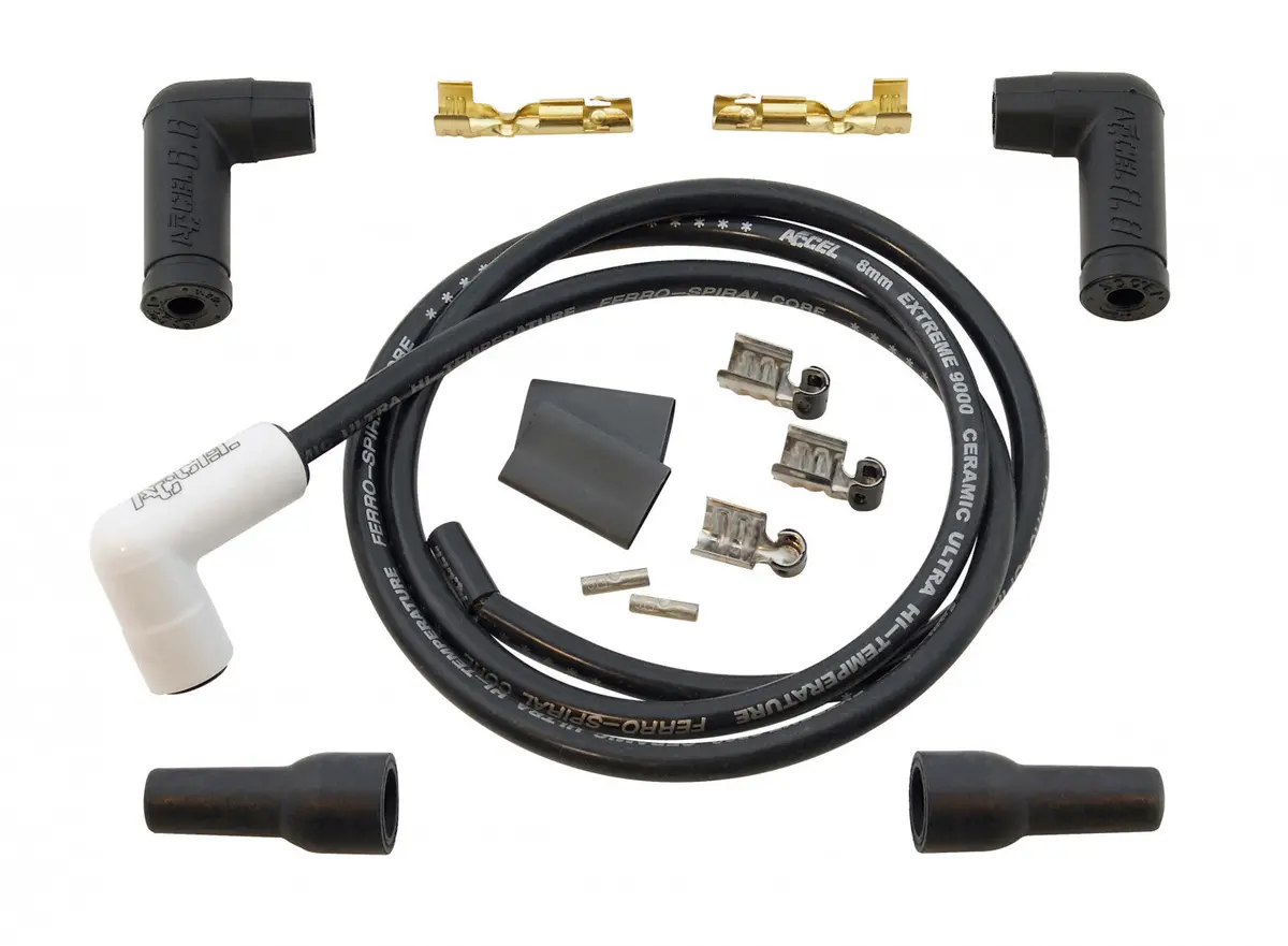 Accel 90 Degree Universal Ceramic Booted Single Wire Replacement Kit 1