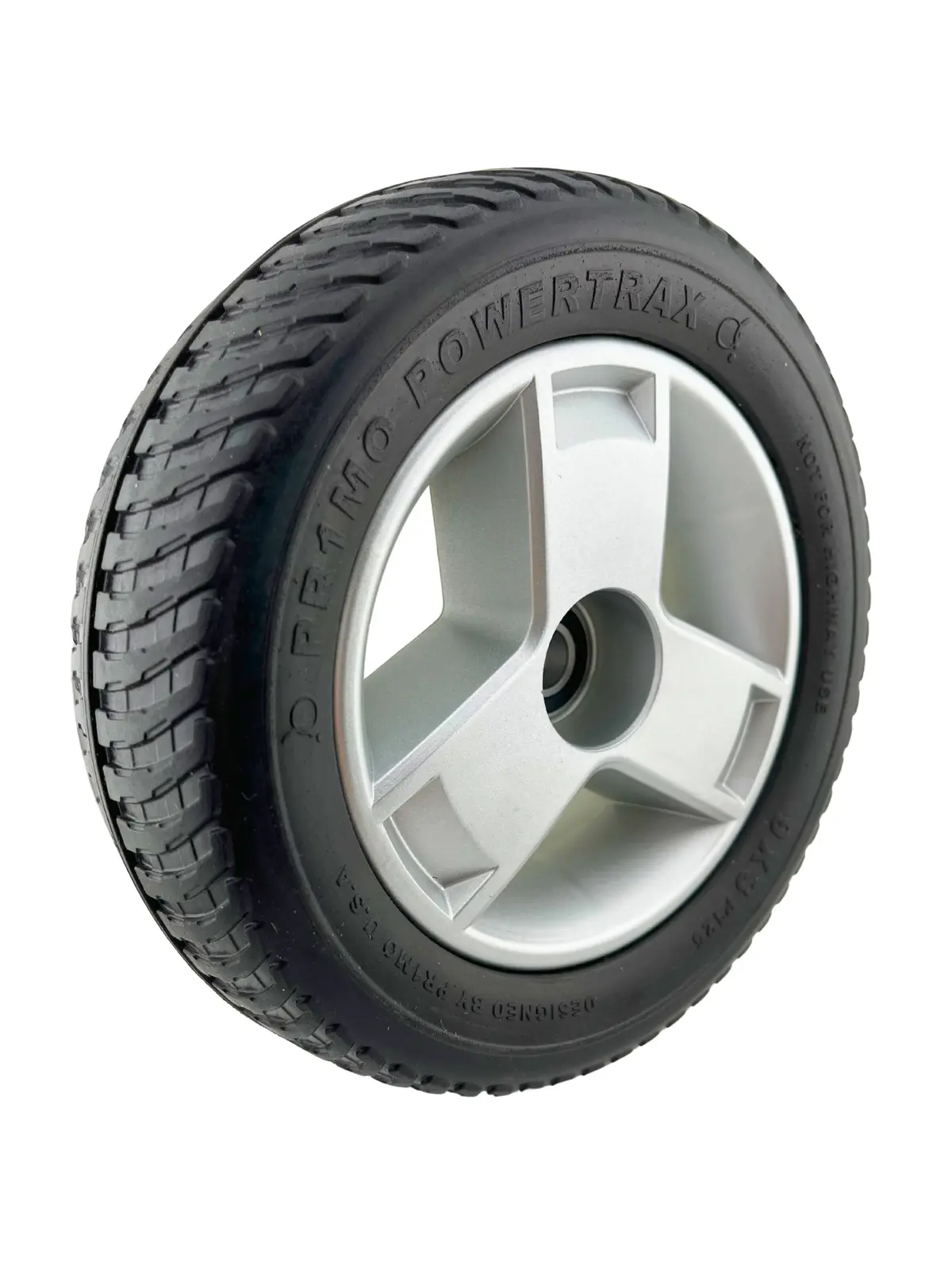 Front Wheel Assembly With Black Molded Tire For The Go-Go Sport (S74) 4-Wheel Scooter (Whlasmb7120012) 1