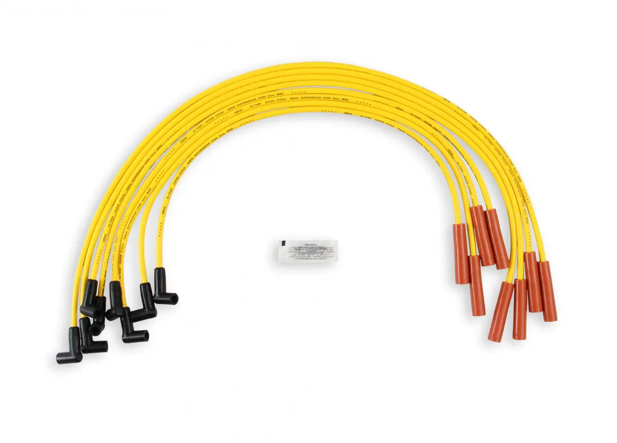 Accel Spark Plug Wire Set - Super Stock Graphite Core 8Mm - Gm V8 1975-90 - Yellow 1