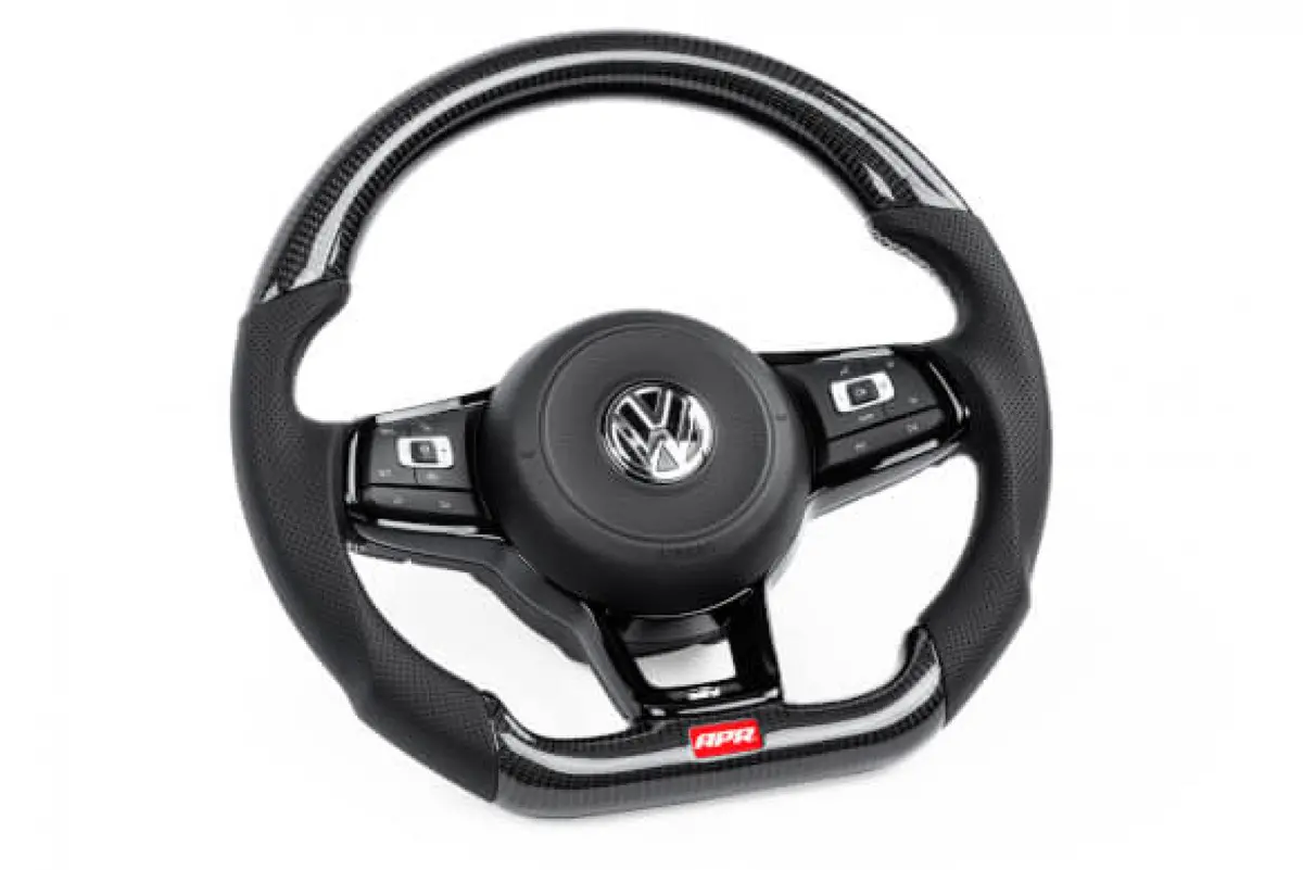 Apr Carbon Fiber Steering Wheel W/ Perforated Leather - Vw / Mk7 Golf R / Gti / Gli 1