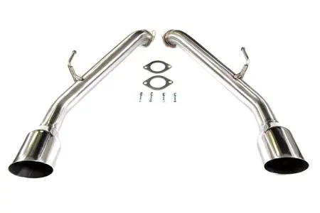 Plm Infiniti Q50 Axle-Back Exhaust Muffler Delete 2014+ (All Models) (Polished Tips) 1