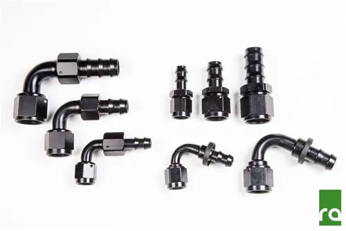 Pushlok Hose End, 6An Straight 1