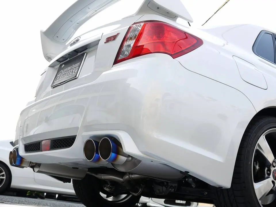 Amuse R1 Titan Extra Titanium Exhaust For 2007-14 Subaru Wrx Sti [Gvb/Gvf] 1