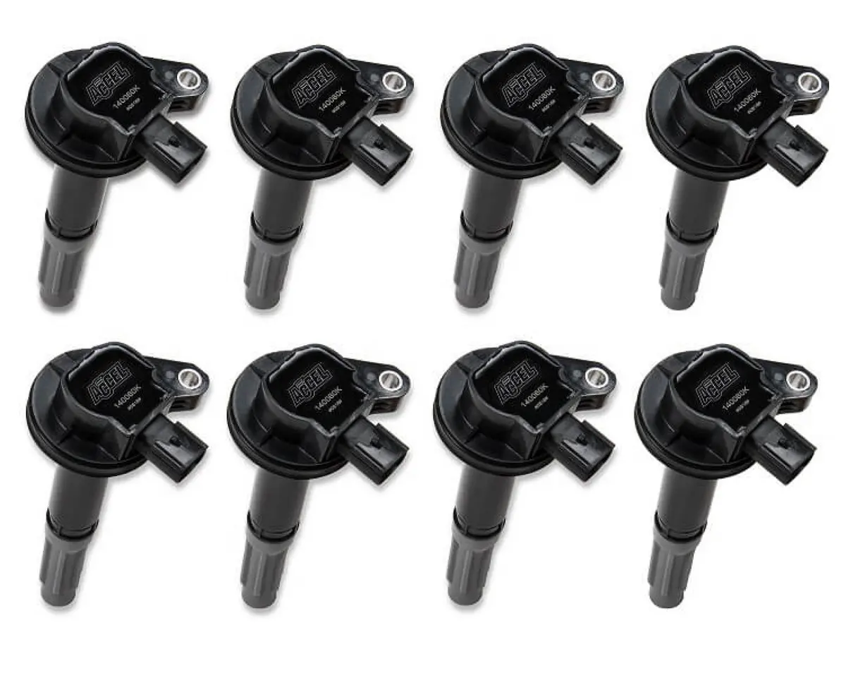 Accel Ignition Coils Super Coil Series 2011-2016 Ford 5.0L Coyote Engines, Black, 8-Pack 1