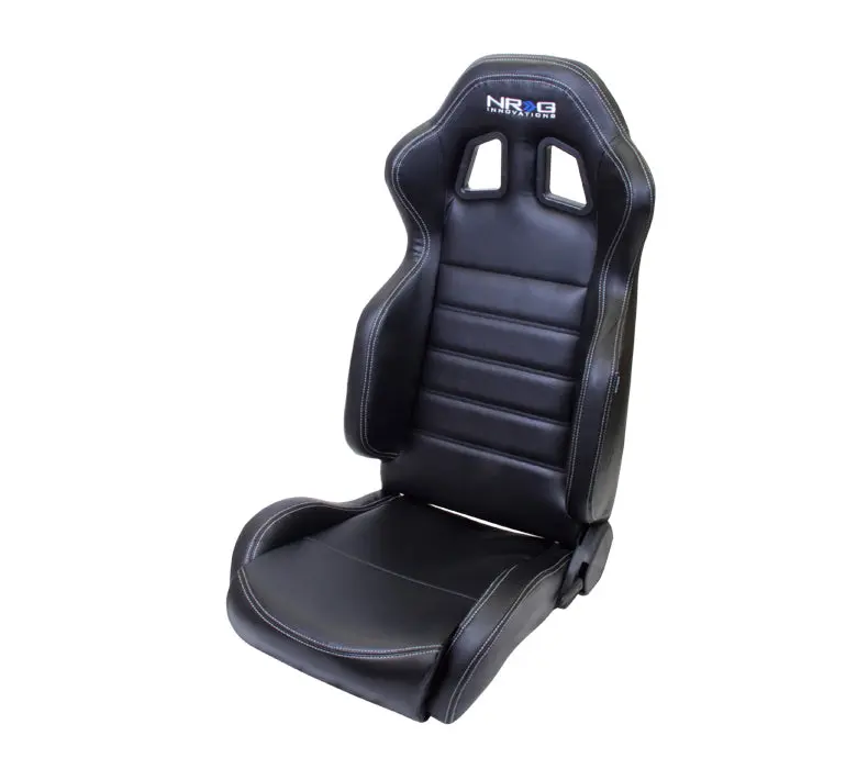 Reclinable Racing Seat White Stitching 1