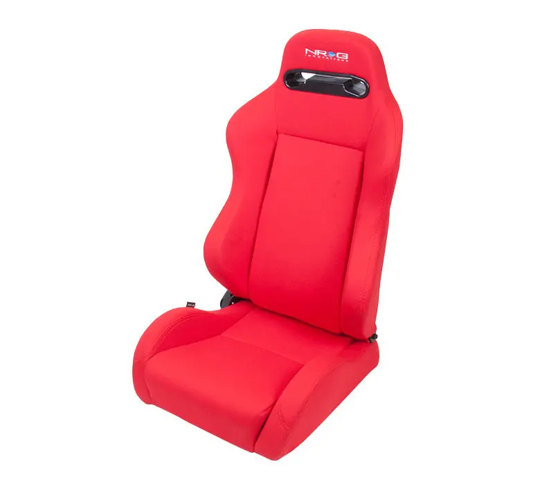 Reclinable Racing Seat Cloth With Red Stitching 1