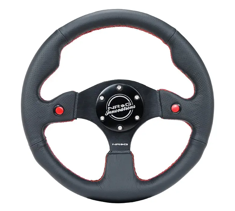 Dual Button Steering Wheel Leather 1