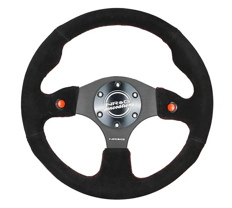 Dual Button Steering Wheel Suede 1