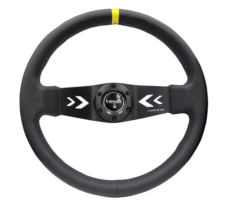 350Mm Two Spoke Steering Wheel Leather 1