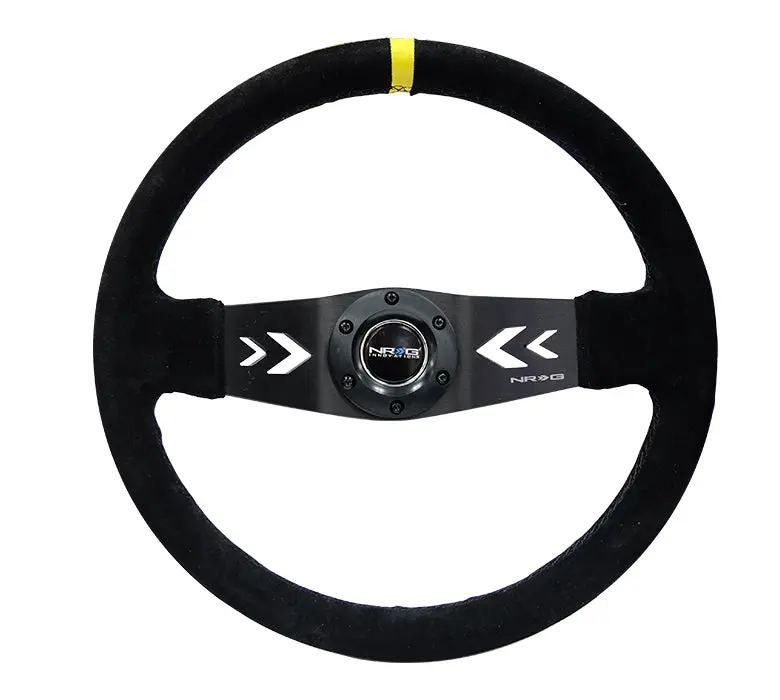 350Mm Two Spoke Steering Wheel Suede 1