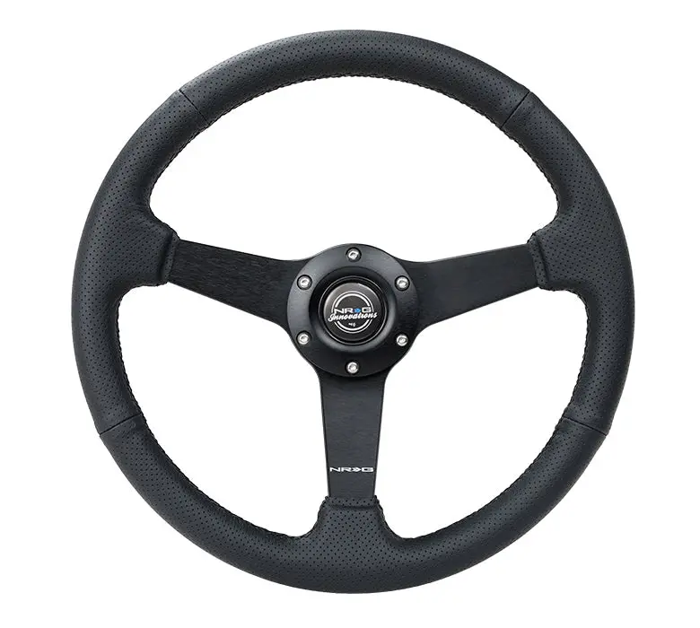 350Mm Flat Steering Wheel Leather 1
