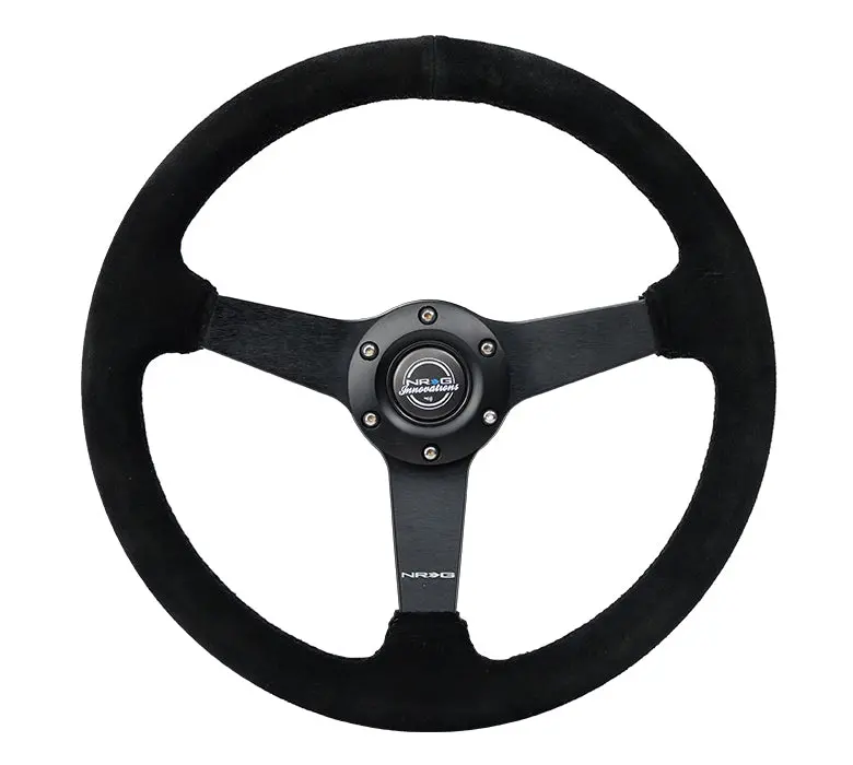 350Mm Flat Steering Wheel Suede 1