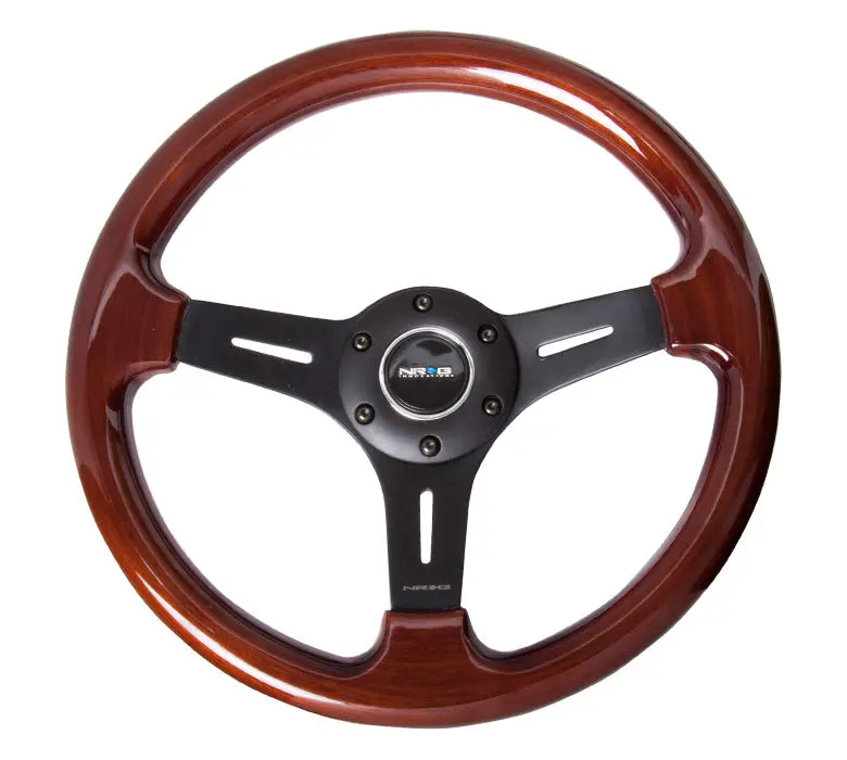 Classic 330Mm Wood Grain Steering Wheel 1