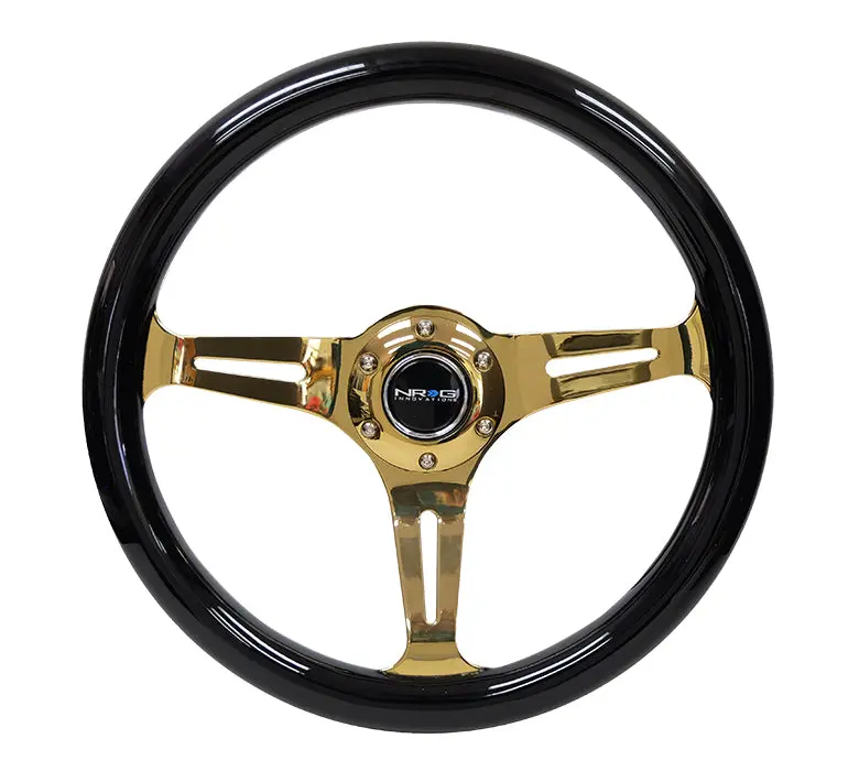 350Mm 1.5" Deep Dish Wood Grain Steering Wheel 1
