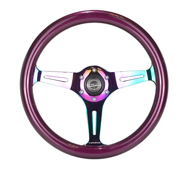 350Mm 1.5" Deep Dish Wood Grain Steering Wheel 17