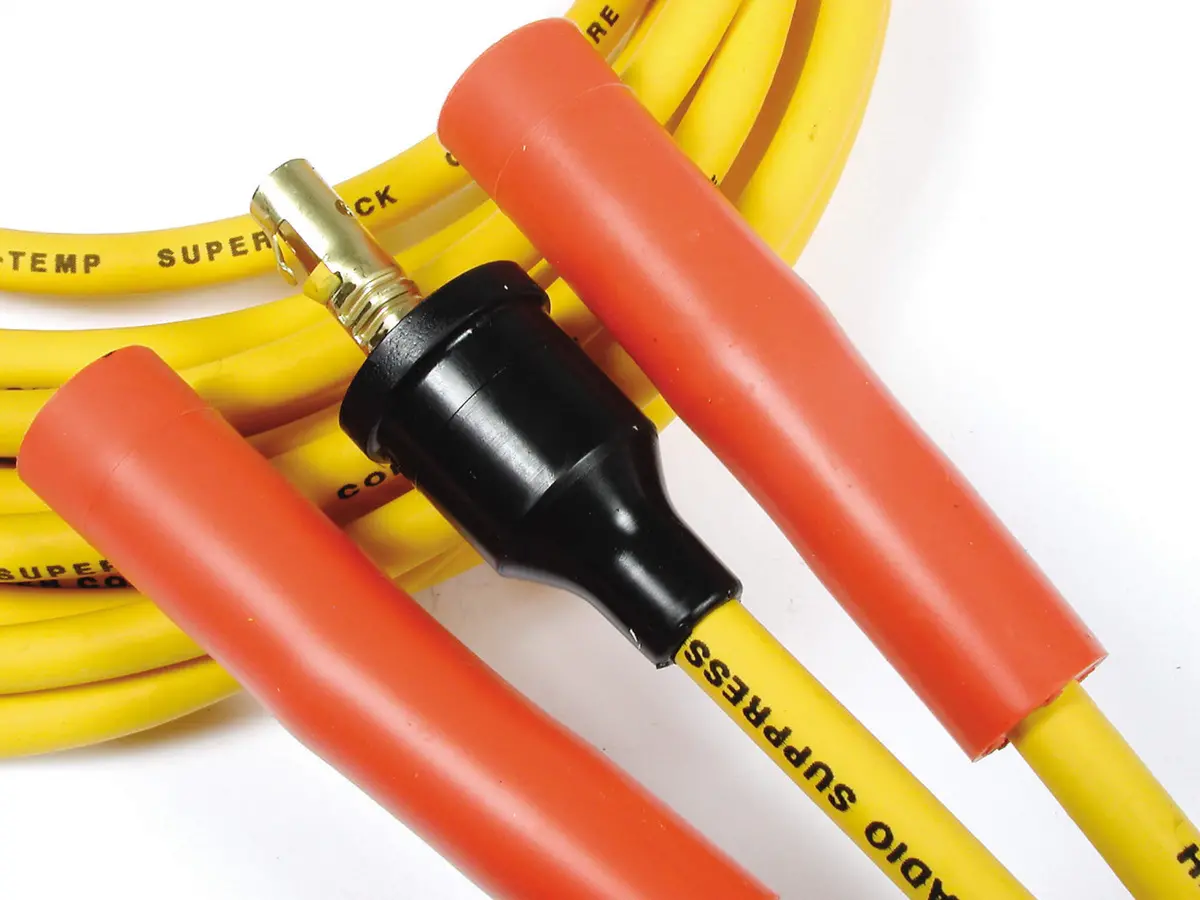 Accel Spark Plug Wire Set - Universal Fit - Straight Boots - 6 Cyl - Yellow 1