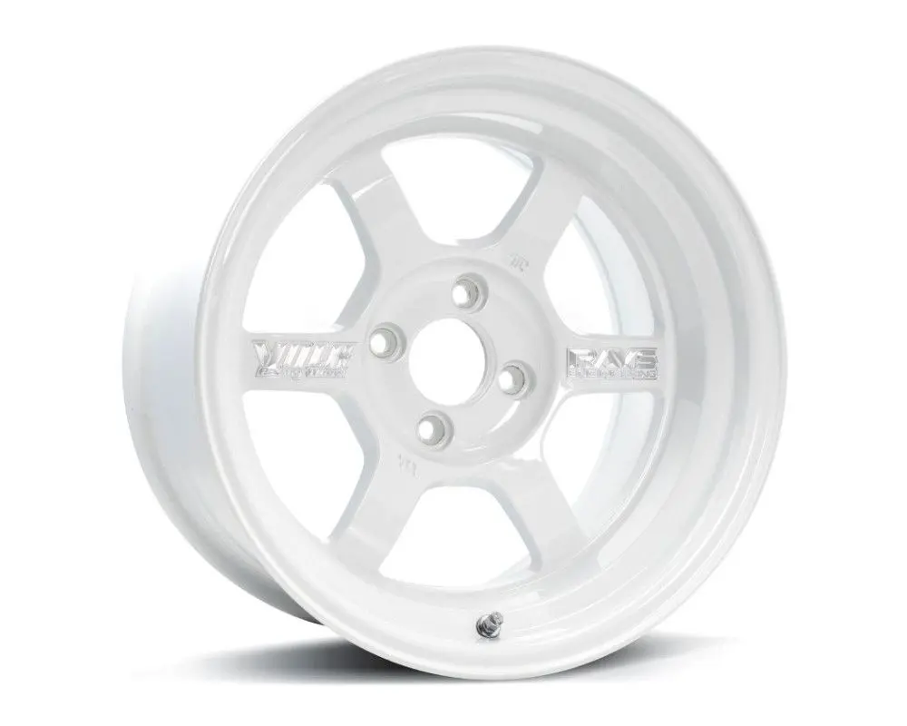 Volk Racing Te37v 10Th Anniversary Edition Wheel 15X8 4X100 15Mm Dash White 1