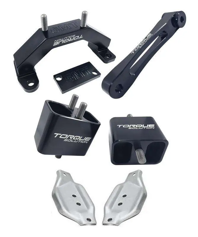 Torque Solution Solid Engine / Transmission / Pitch Mount W/ Mount Plates: Subaru Wrx 2002-2014 / Sti 2004+ 1