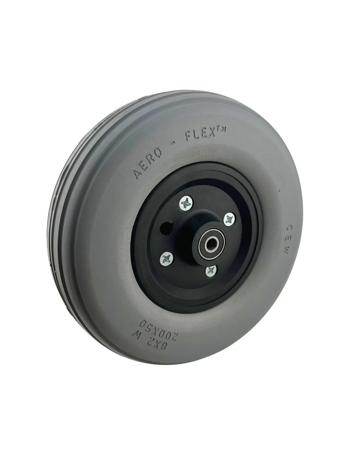 8" X 2-1/4" Solid Urethane Caster Wheel Assembly (Without 5/16" Bearings) For Mobility Scooters & Power Chairs 1