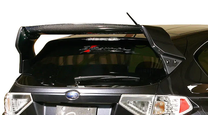 Varis Rear Wing Ver.1 + Wing Base For 2007-14 Subaru Wrx Sti [Grb] 1