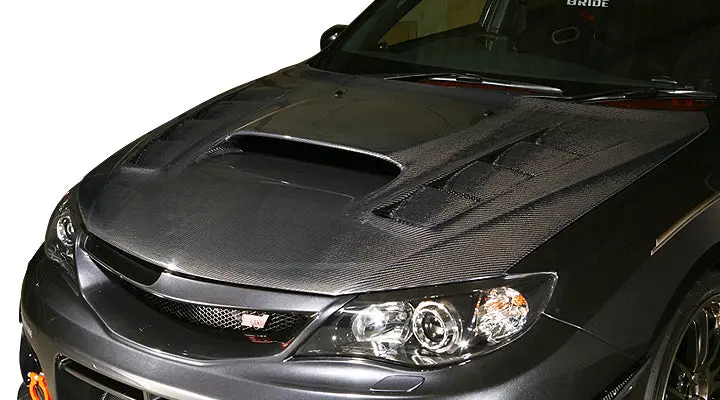 Varis Vented Cooling Hood (Bonnet) For 2007-14 Subaru Wrx Sti [Grb] 1