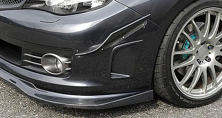 Varis Hyper Single Canard Set For Oem Bumper For 2007-14 Subaru Wrx Sti [Grb] 1