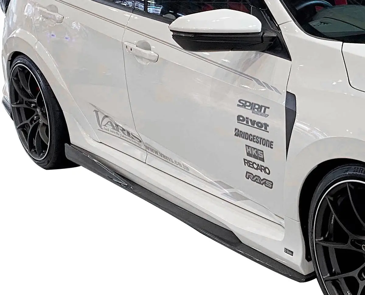 Varis Arising-Ii Side Skirt + Underboard For 2017-19 Honda Civic Type R [Fk8] 1