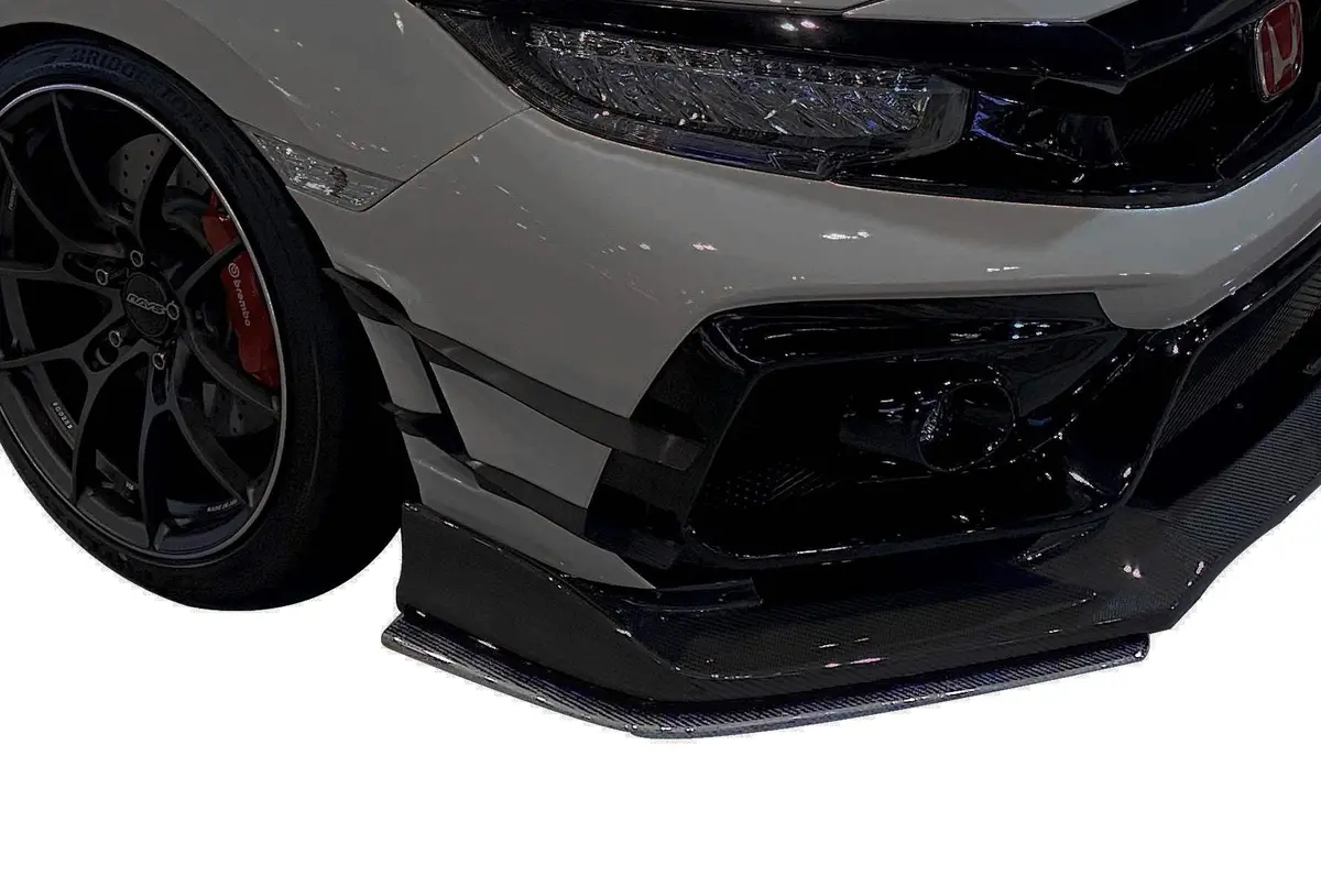 Varis Arising-Ii Front Bumper Lip Guards For 2017-19 Honda Civic Type R [Fk8] 1