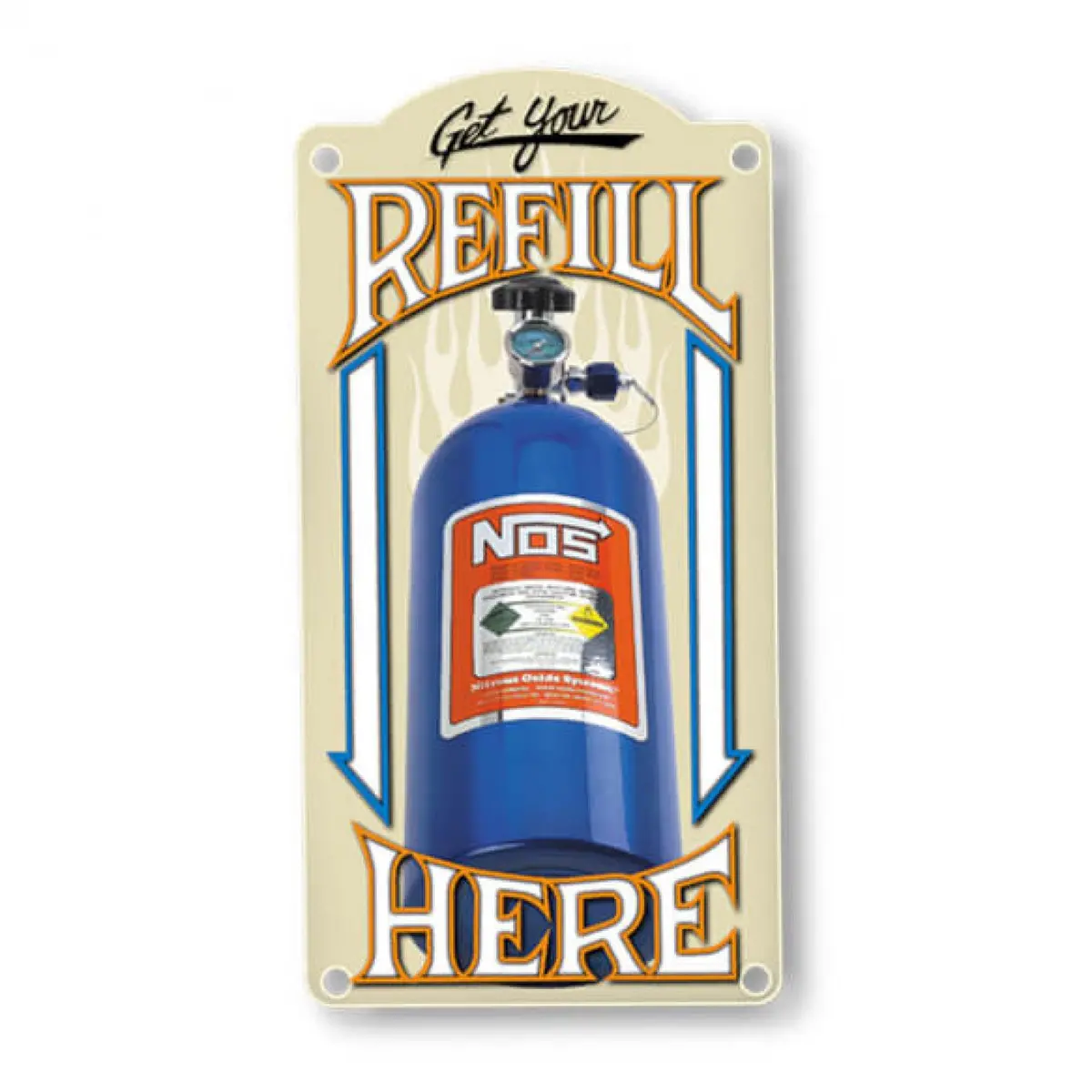 Nos Nos Refill Metal Sign 1