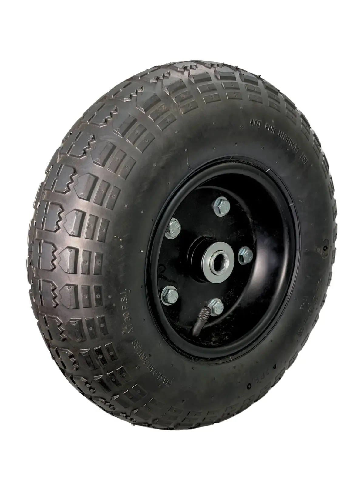 13" Pneumatic Tire With Black Hub For Dollies, Wagons, & Carts 1