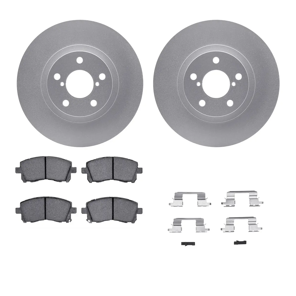 R1 Geo-Carbon Blank Front Brake Rotor Set With Ceramic Pads And Hardware (Subaru 97-02 Legacy,Impreza,Forester,Outback) 1