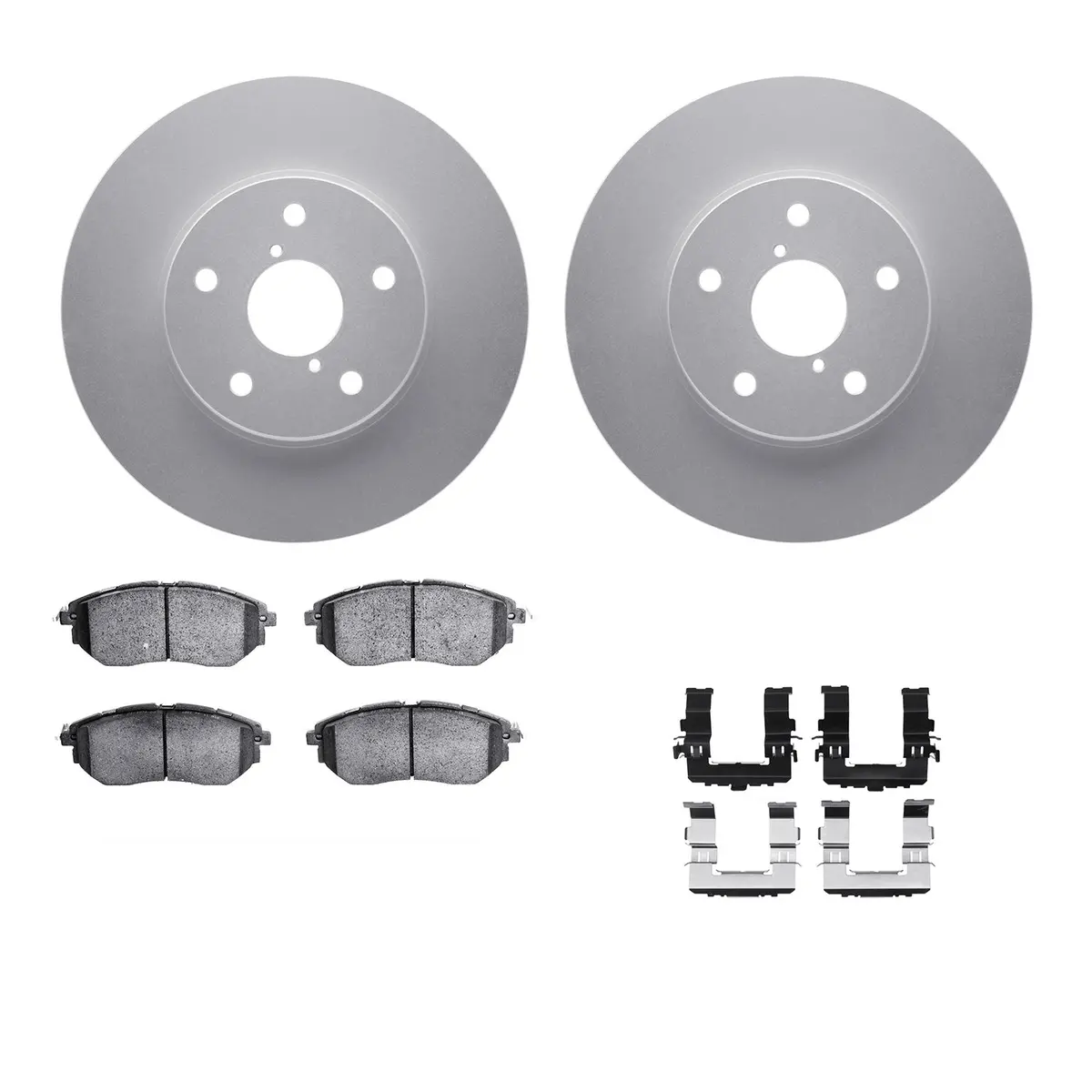 R1 Geo-Carbon Blank Front Brake Rotor Set With Ceramic Pads And Hardware (Subaru 15 Legacy) 1