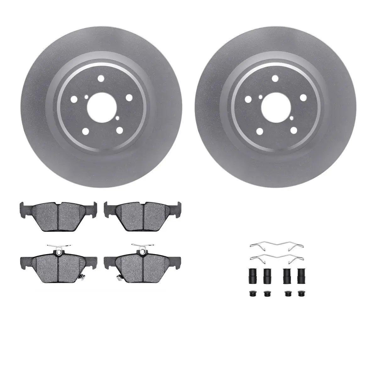 R1 Geo-Carbon Blank Brake Rear Rotor Set With Ceramic Pads And Hardware (Subaru 19-25 Ascent) 1