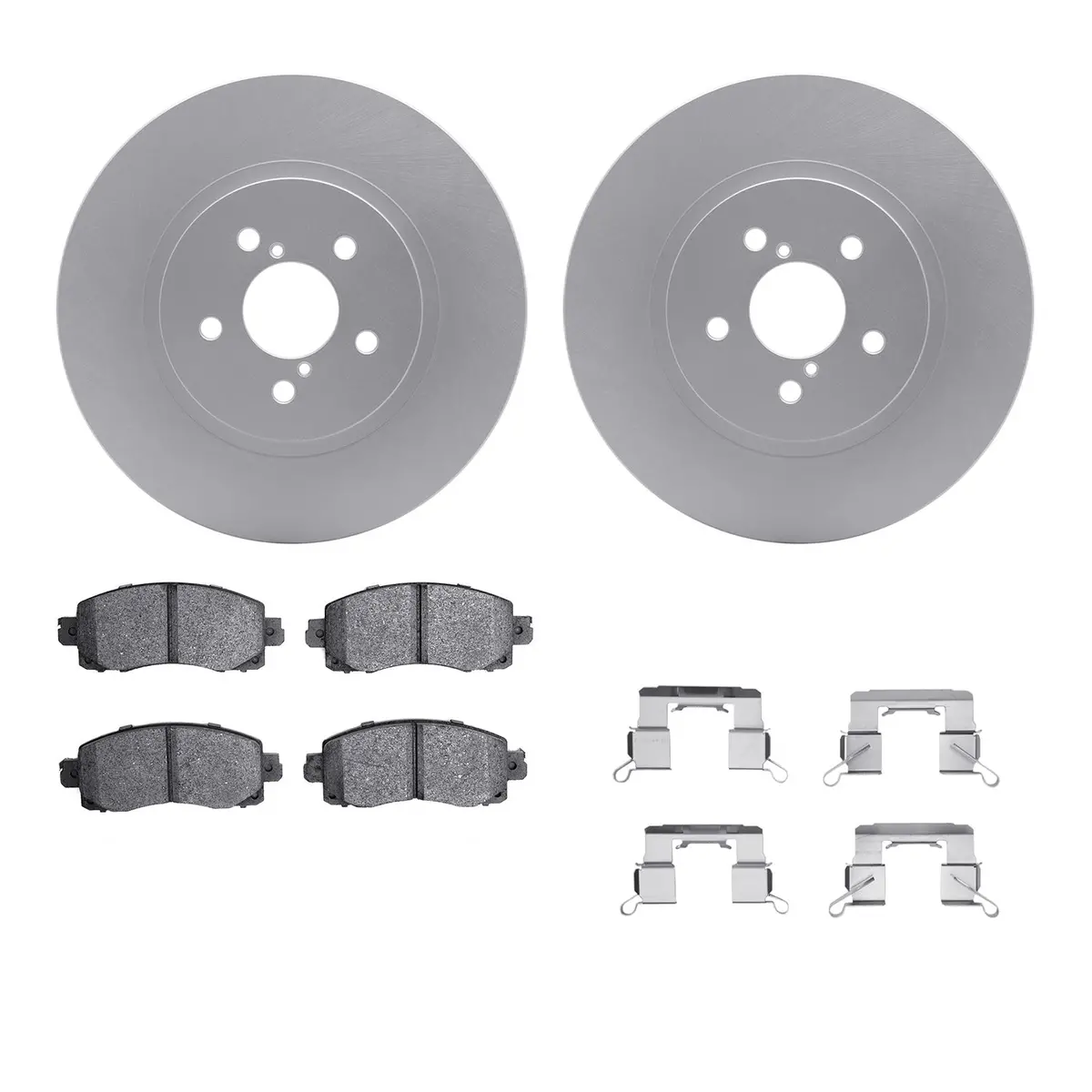 R1 Geo-Carbon Blank Front Brake Rotor Set With Ceramic Pads And Hardware (Subaru 17-23 Crosstrek,Impreza) 1