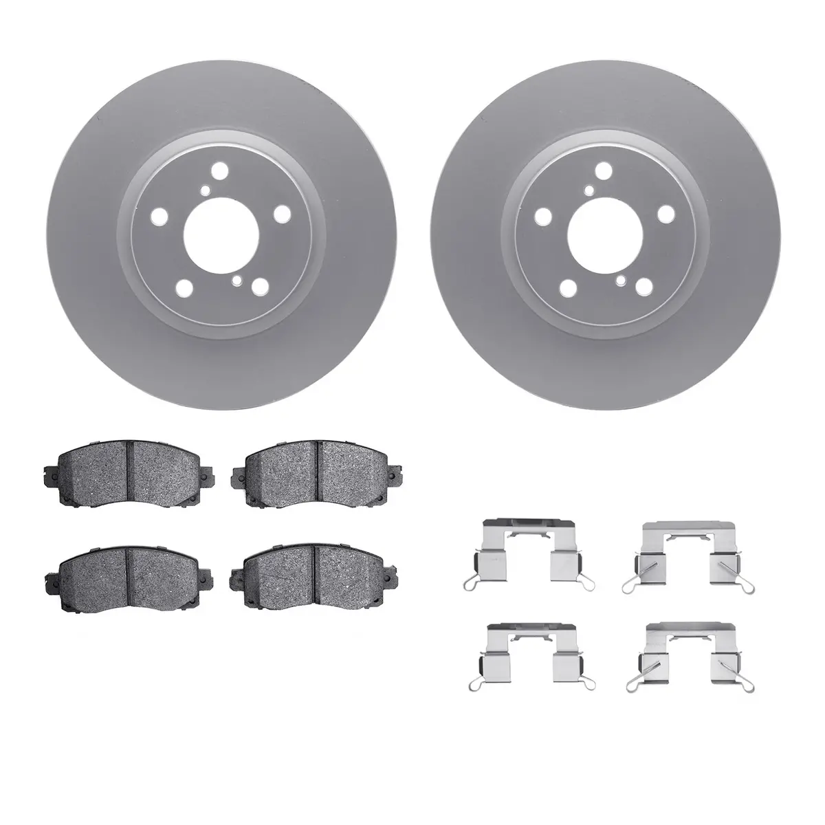 R1 Geo-Carbon Blank Front Brake Rotor Set With Ceramic Pads And Hardware (Subaru 17-23 Impreza) 1