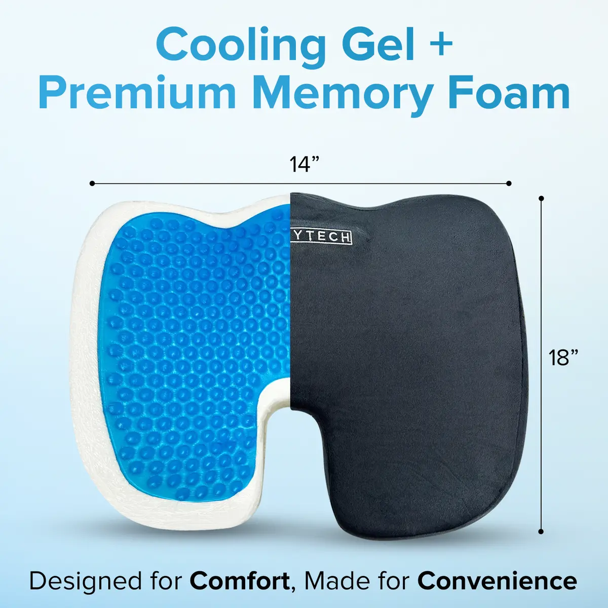 Deluxe Ergonomic Gel Seat Cushion For Wheelchairs And Scooters 1
