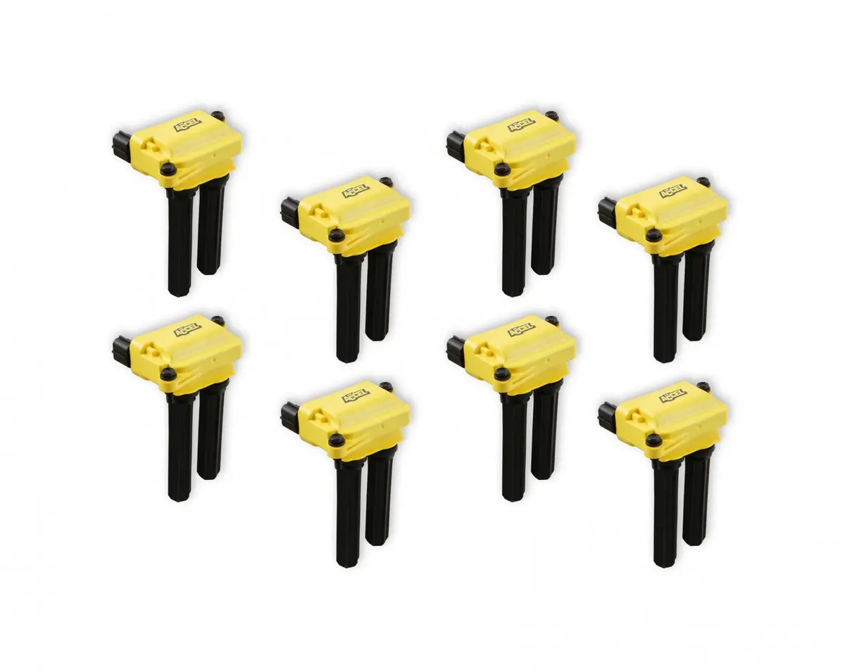 Accel Ignition Coil 2005-2020 Gen 3 Chrysler Hemi 5.7L/6.1L/6.2L/6.4L, Yellow, Dual Plug, 8-Pack 1