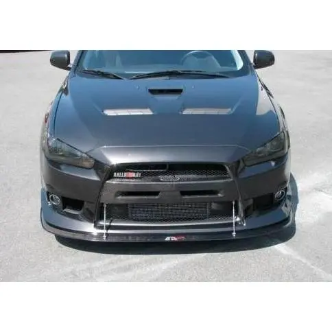 Apr Carbon Fiber Front Wind Splitter Mitsubishi Evo X (W/ Factory Aero Lip) 2008-2015 1