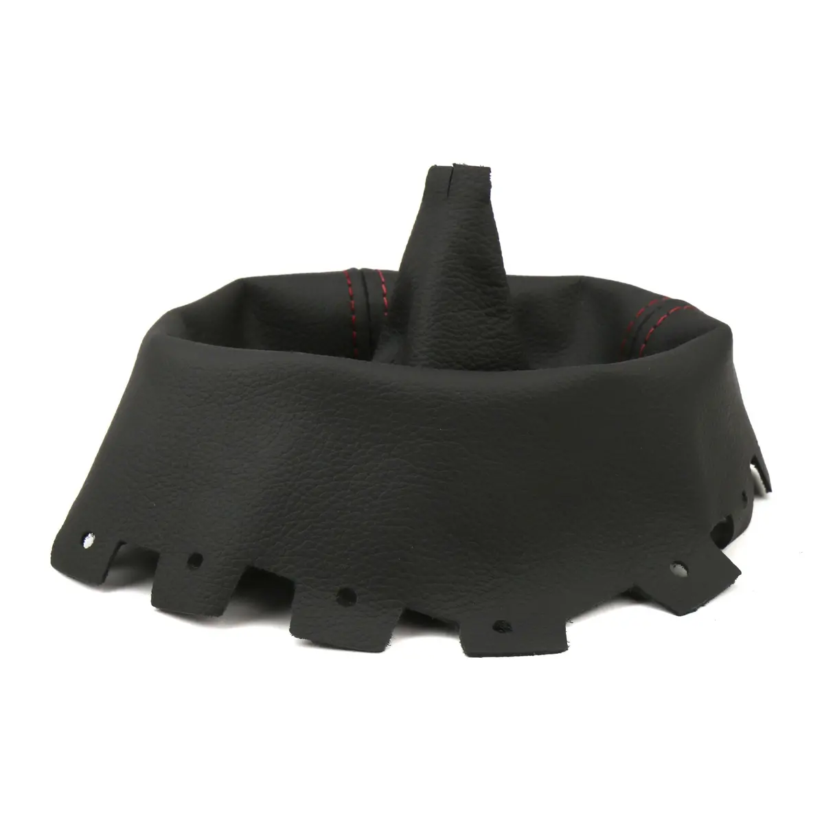 Autostyled Black Leather Shift Boot W/ Red Stitching Short Shifter Subaru Wrx 2009-2014 1
