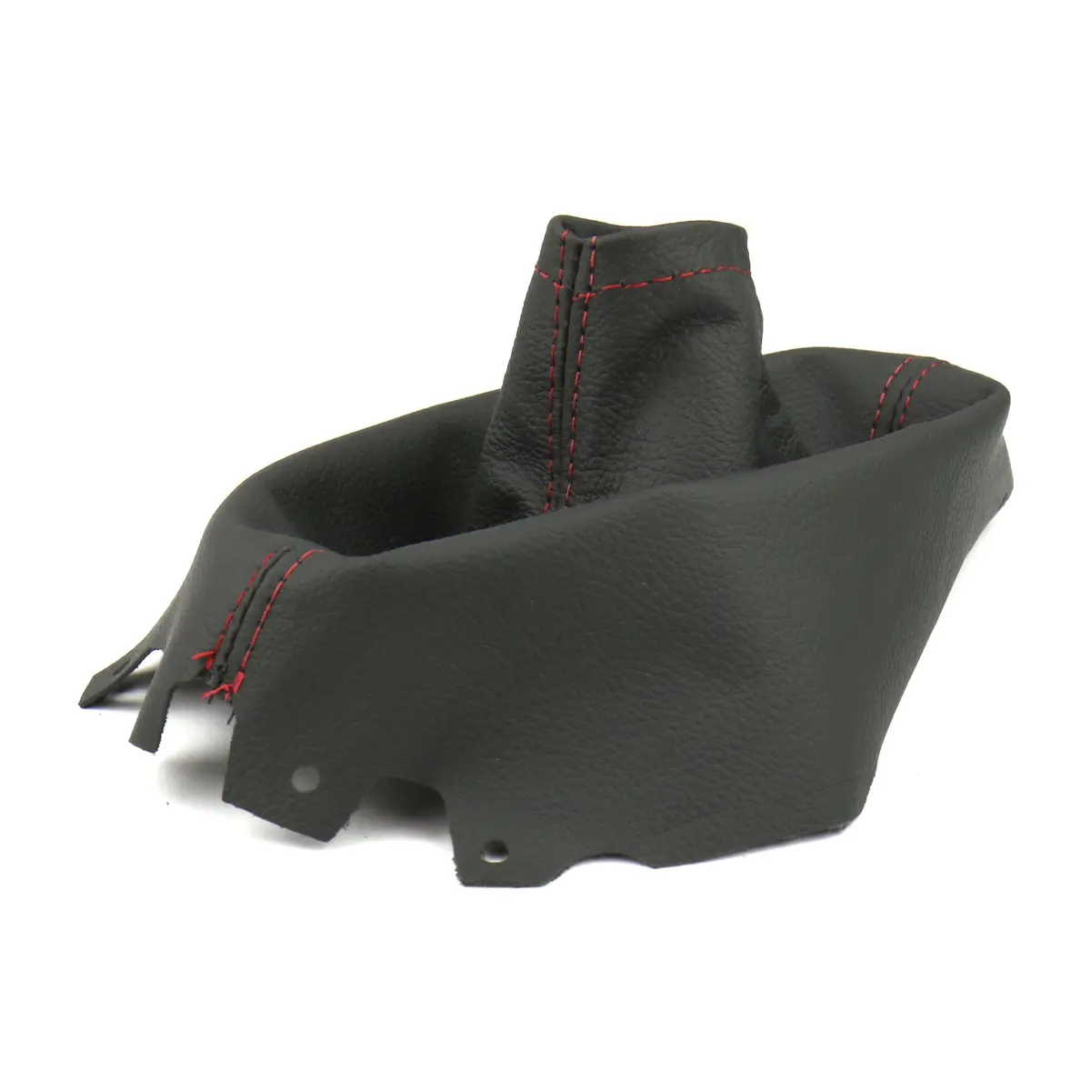 Autostyled Black Leather Shift Boot W/ Red Stitching Subaru Wrx 2015+ 1