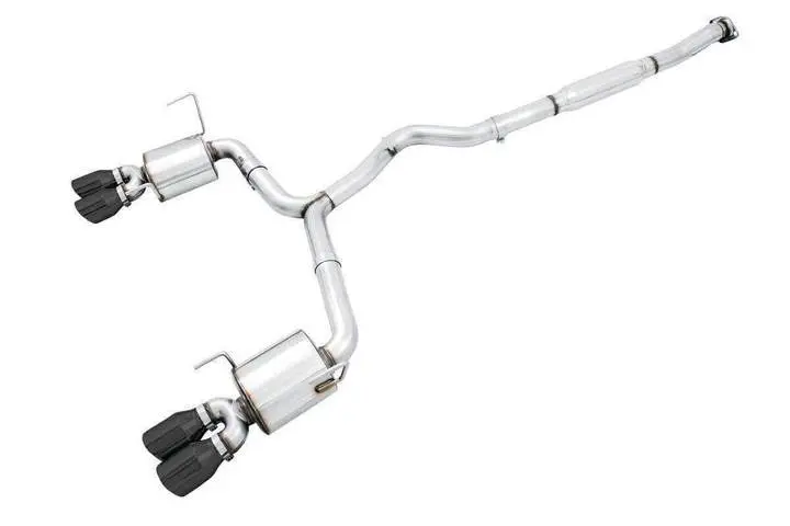 Awe Touring Edition Cat Back Exhaust Chrome Silver Quad Tips (102Mm) Subaru Wrx 2011-2014 / Sti 2011-2021 Sedan 2