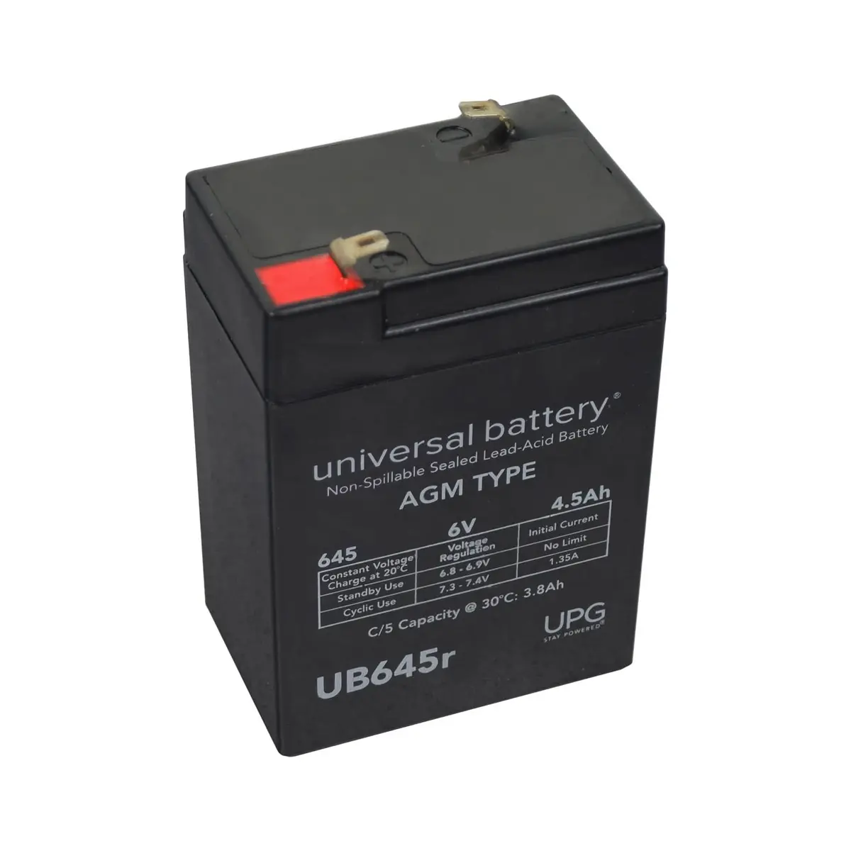 4.5 Ah 6 Volt Agm Battery For The Dynacraft Jurassic World Triceratops Plush Ride-On 1