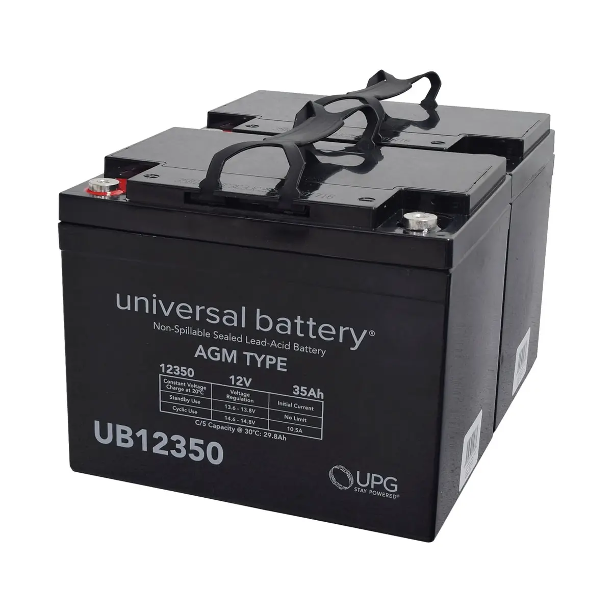 U1 (35 Ah) 24 Volt Ub12350 Agm Mobility Scooter Battery Pack With Screw Terminals 1
