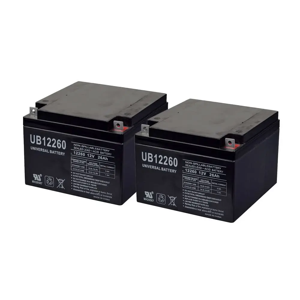 26 Ah 24 Volt Ub12260 Agm Mobility Scooter Battery Pack T3 Post Terminals 1