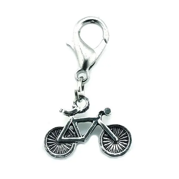 Bicycle Charm Zipper Pull With Lobster Clasp 1