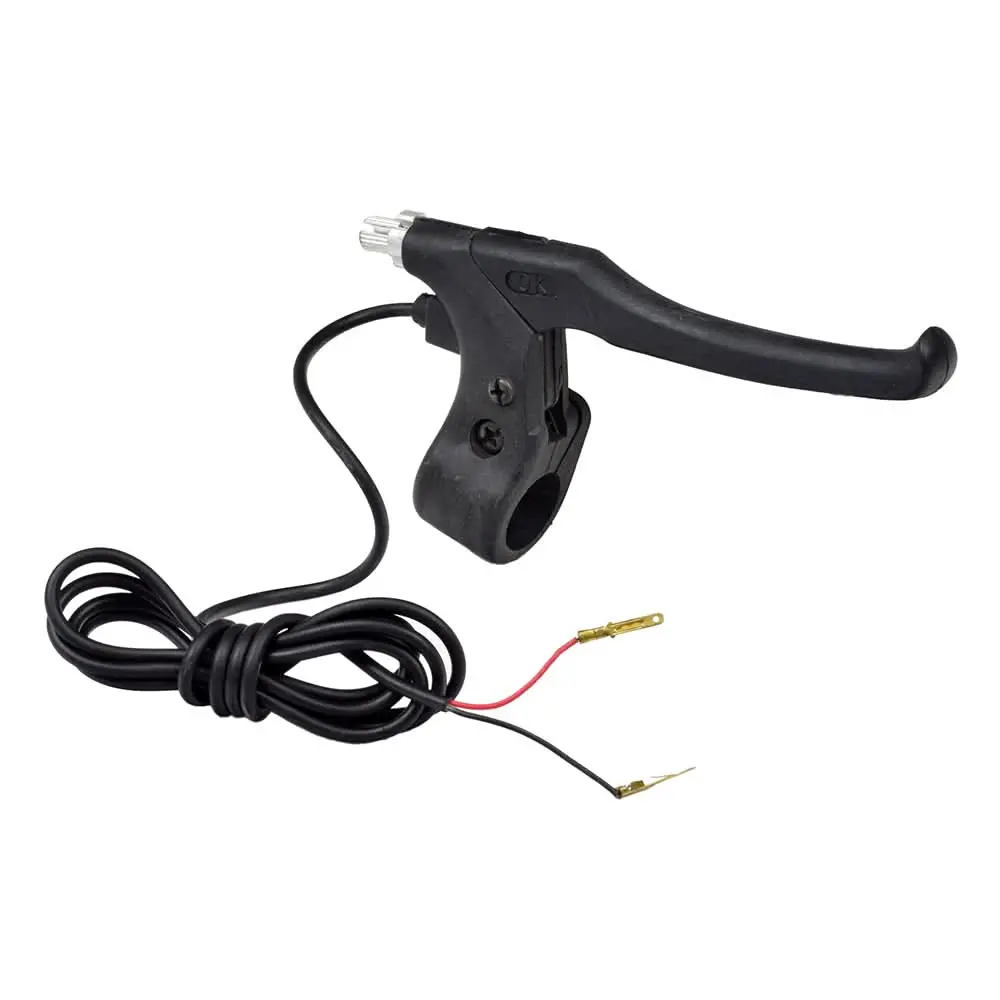 Long Handle Black Plastic Right Side Brake Lever With Wires 1