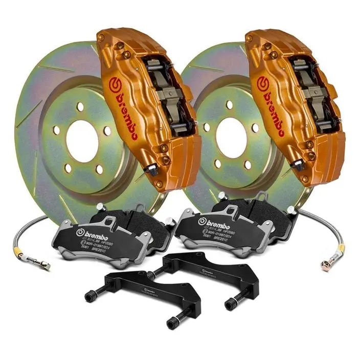 Brembo Oe Gold Slotted Brake Kit Front 2015-2021 Wrx 1