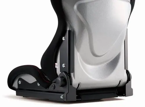 Bride Stradia Iii Low Max Reclinable Seat Silver Frp Shell W/ Black Fabric And Low Cushion 2