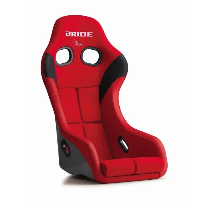 Bride Zeta Iv Low Max Seat W/ Silver Frp Shell And Red Fabric 1